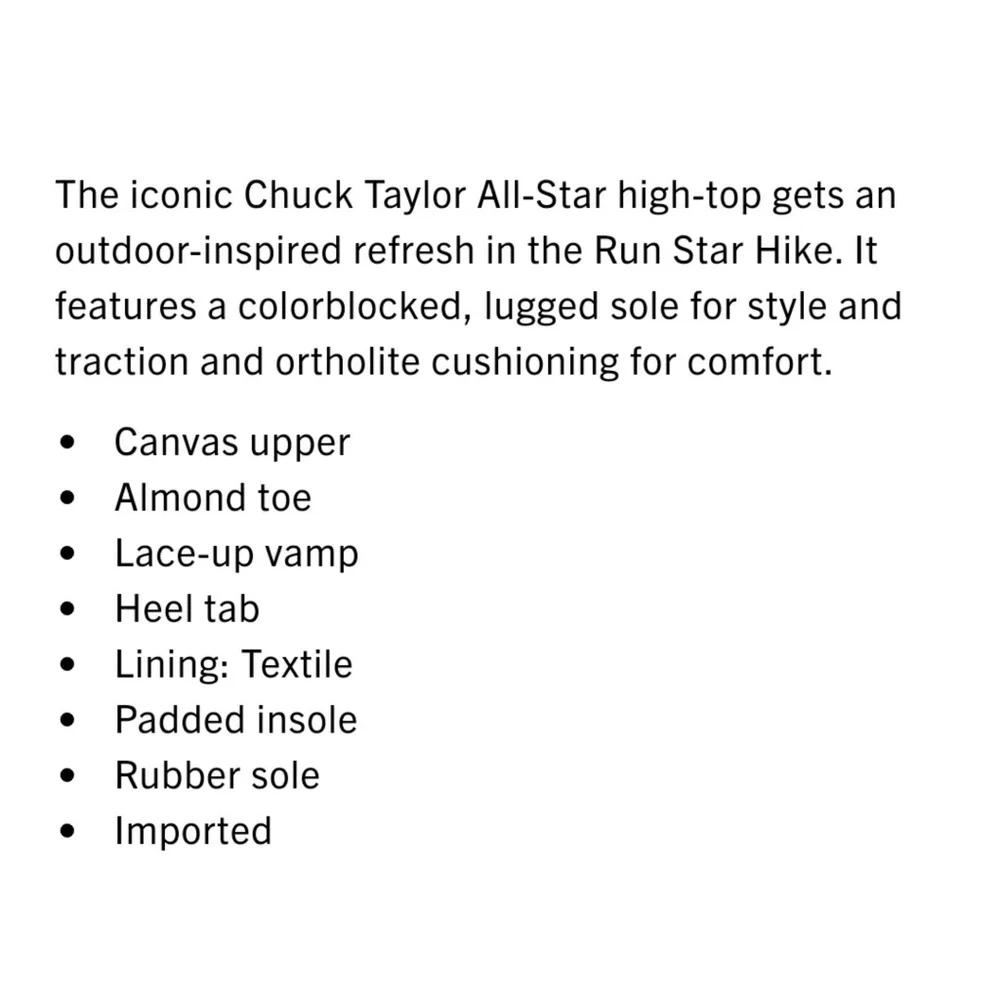 🦄NIB🦄 ConverseRun Star Hike High-Top Canvas Sneakers - Picture 7 of 7